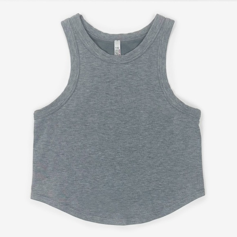 Urban Outfitters Out‎ From Under Seamless Sport Tank Top Size L Gray Cropped